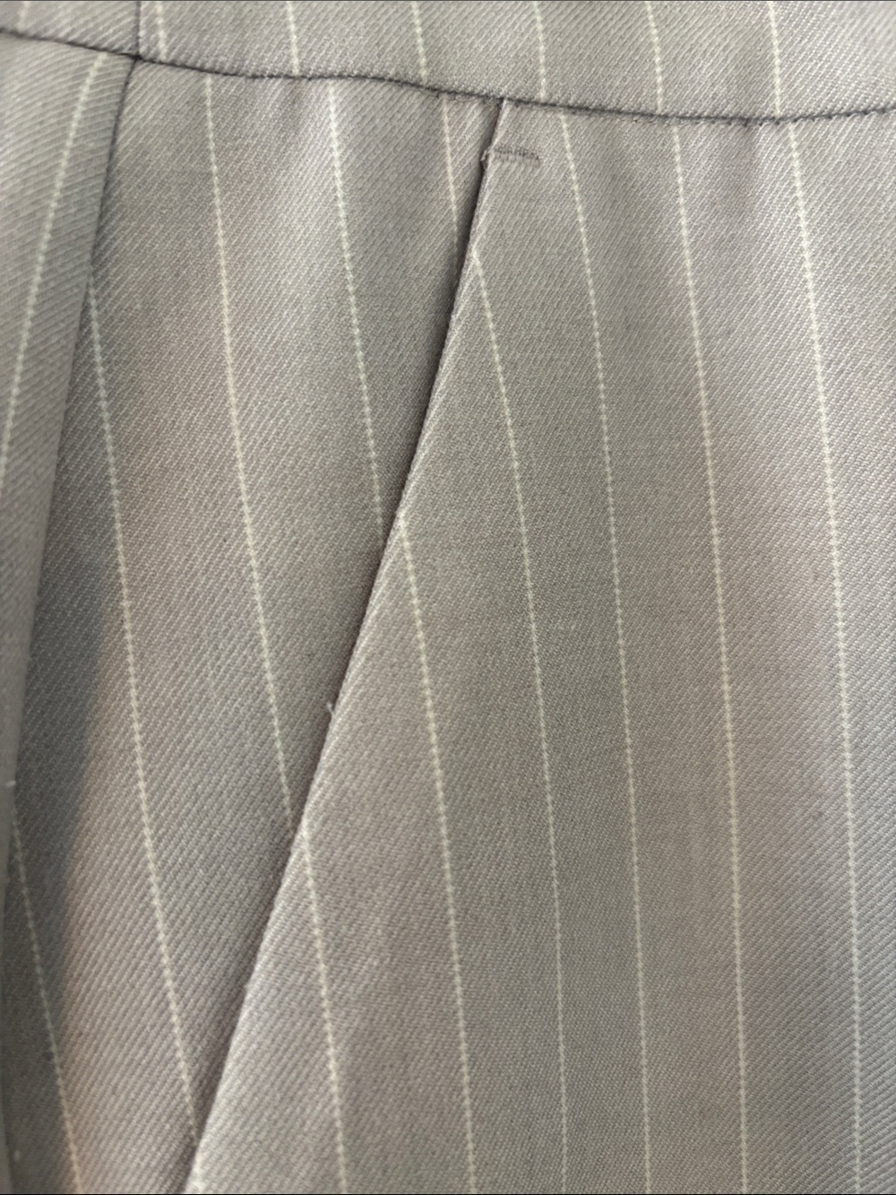 RW&CO. Light Grey and White Pinstripe Blazer and Matching Trousers - Picture 6 of 7